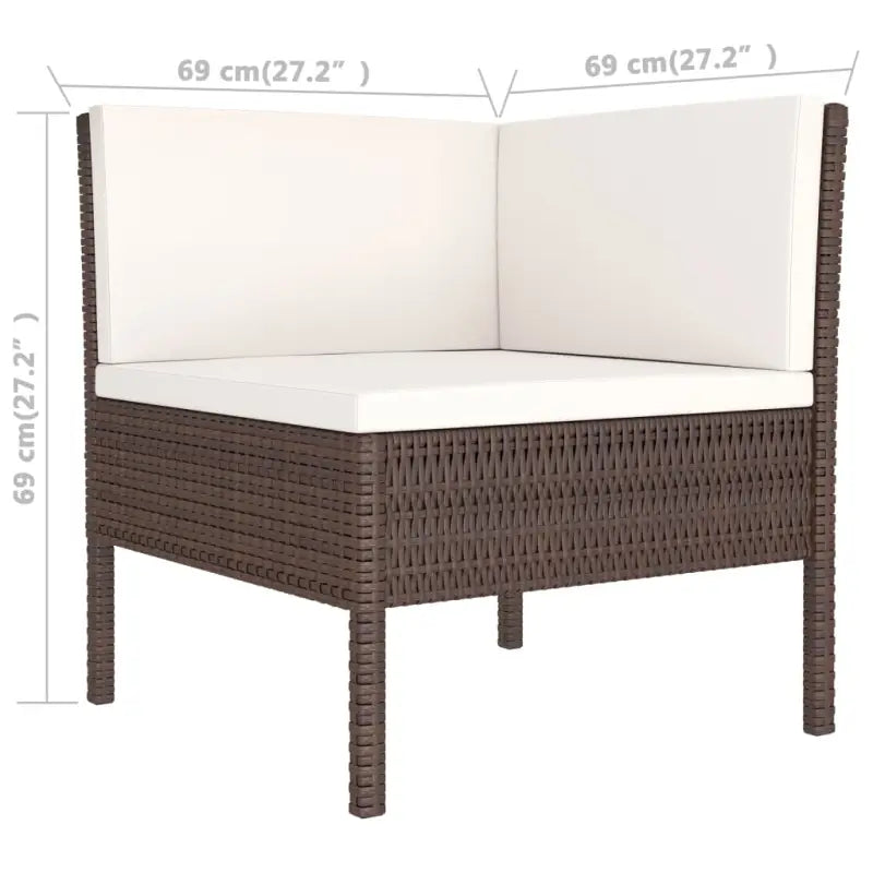 Modulaire tuinset voor een gezellige en ontspannende buitenruimte - Bruin - Tuinsets