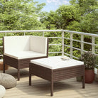Modulaire tuinset voor gezellige en ontspannen zomeravonden - Bruin en wit - Tuinsets