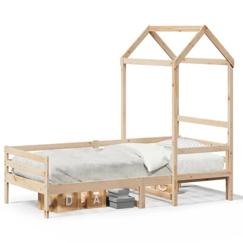 Multi-inzetbare slaapbank van massief grenenhout met open zijdeur - Bedden & bedframes