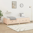 Multifunctioneel bed en bank van massief grenenhout - Naturel / 75 x 190 cm - Bedden & bedframes