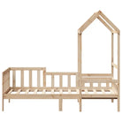 Multifunctioneel bedbank in massief grenenhout met open zijdeur - Bedden & bedframes