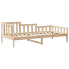 Multifunctioneel bedbank in massief grenenhout met open zijdeur - Bedden & bedframes