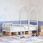 Multifunctioneel bedbank in massief grenenhout met open zijdeur - Wit / 90 x 190 cm - Bedden & bedframes