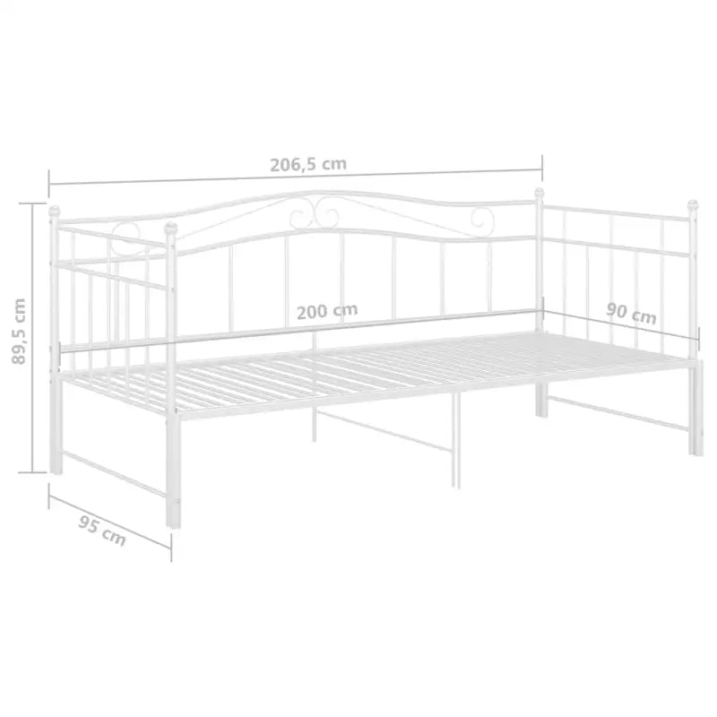 Multifunctioneel bedbank met afmetingen geschikt voor gasten en dagelijks gebruik - Wit - Bedden & bedframes