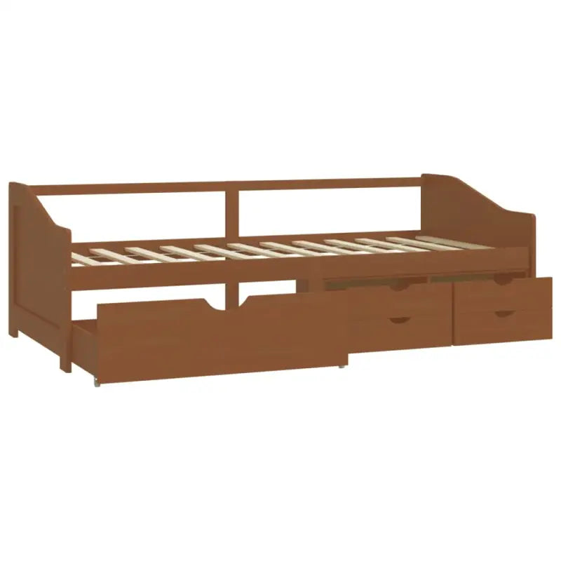 Multifunctioneel bedbank van massief grenenhout met praktische lade - Bedden & bedframes