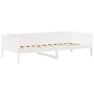 Multifunctioneel slaapbank van massief grenenhout in wit materiaal - Bedden & bedframes