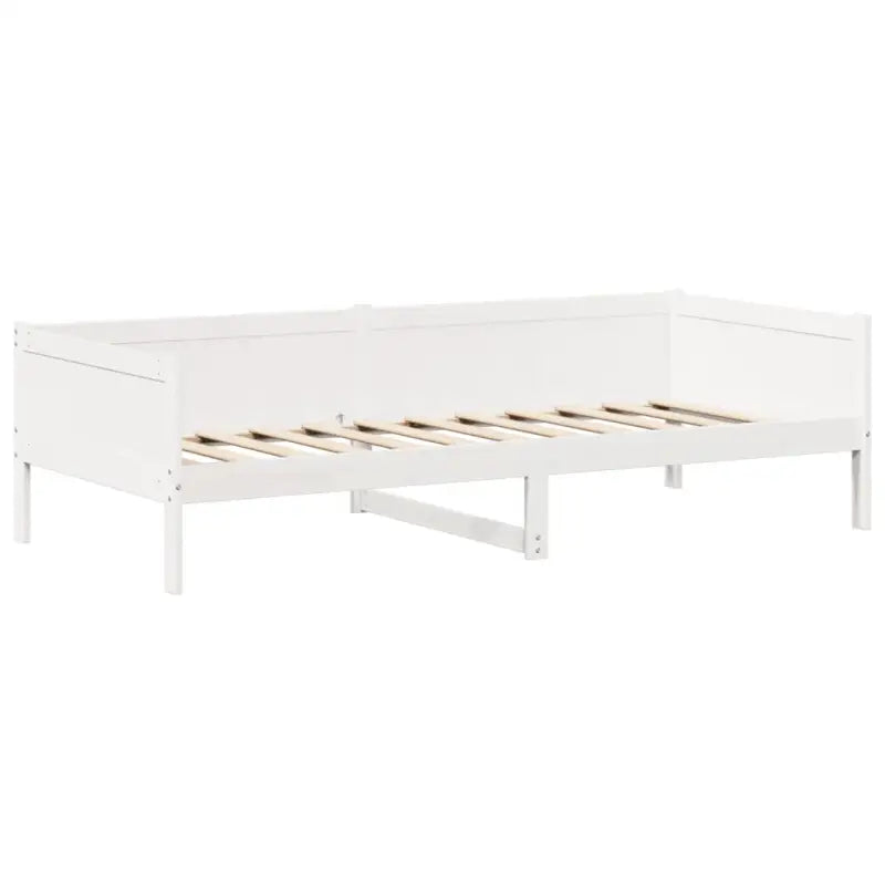 Multifunctioneel slaapbank van massief grenenhout in wit materiaal - Bedden & bedframes