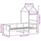 Multifunctioneel slaapbank van massief grenenhout in wit materiaal - Bedden & bedframes