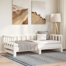 Multifunctioneel slaapbank van massief grenenhout met handige totale afmetingen - Wit - Bedden & bedframes