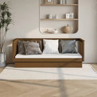 Multifunctioneel slaapbank van massief grenenhout voor slaapkamer en woonkamer - Honingbruin / 75 x 190 cm - Bedden &