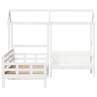 Multifunctioneel witte bank en bed van massief grenenhout - Bedden & bedframes