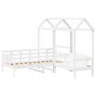 Multifunctioneel witte bank en bed van massief grenenhout - Bedden & bedframes