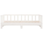 Multifunctionele bedbank van massief grenenhout met ideale afmetingen - Wit / 90 x 200 cm - Bedden & bedframes