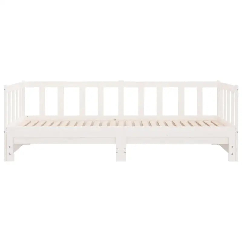 Multifunctionele bedbank van massief grenenhout met ideale afmetingen - Wit / 90 x 200 cm - Bedden & bedframes