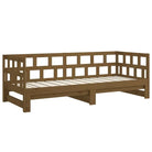 Multifunctionele houten slaapbank van massief grenenhout met afmetingen - Bedden & bedframes