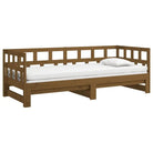 Multifunctionele houten slaapbank van massief grenenhout met afmetingen - Bedden & bedframes