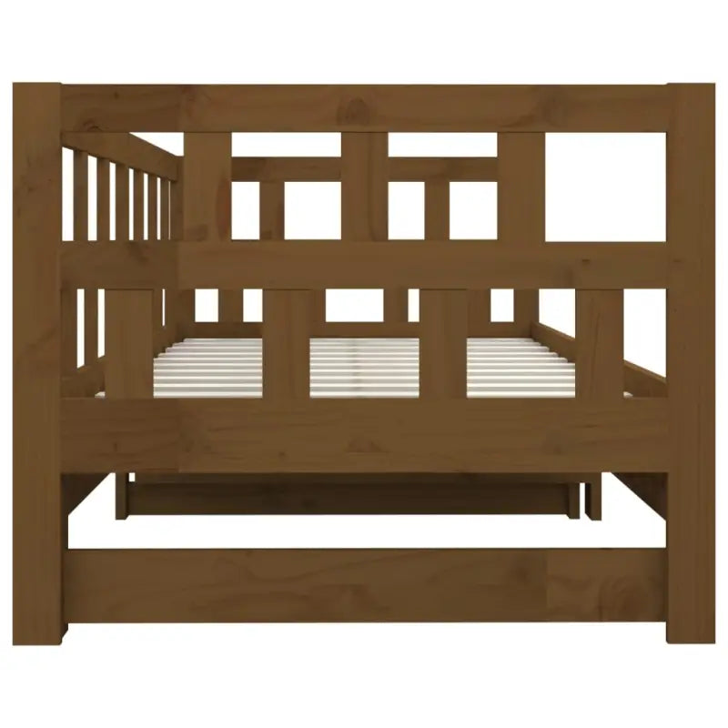 Multifunctionele houten slaapbank van massief grenenhout met afmetingen - Bedden & bedframes