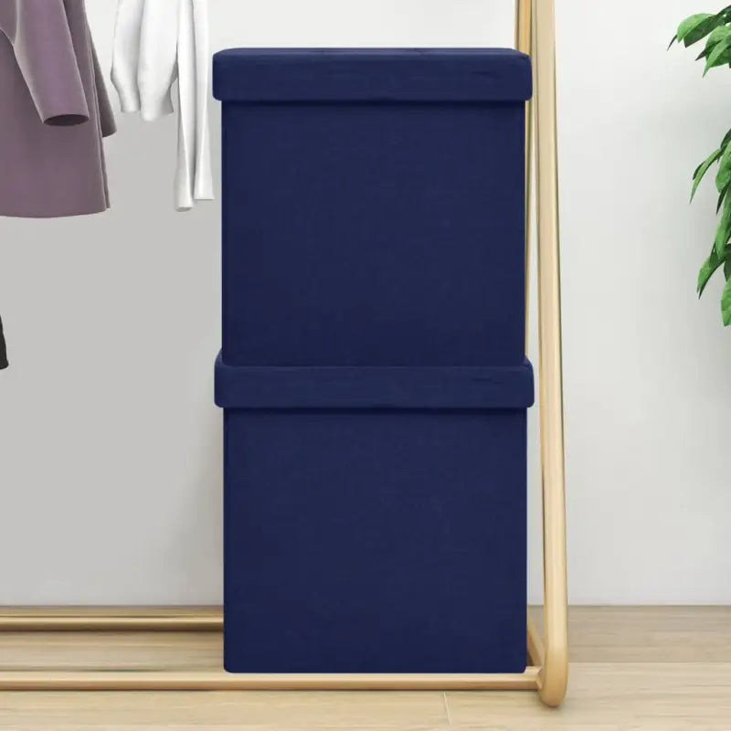 Multifunctionele inklapbare opbergkrukken en klapstoelen - Blauw / 2 - Klapstoelen & krukken
