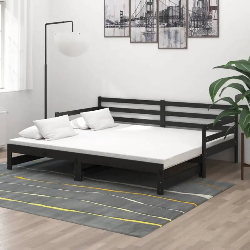 Multifunctionele massief grenenhouten slaapbank met optimale afmetingen - Bedden & bedframes