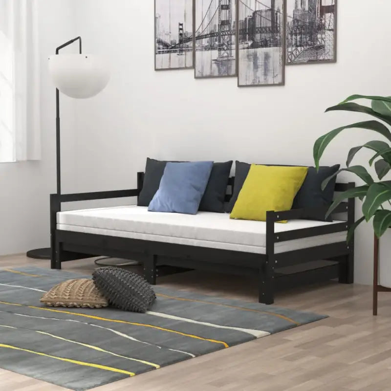 Multifunctionele massief grenenhouten slaapbank met optimale afmetingen - Bedden & bedframes