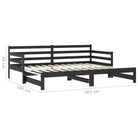 Multifunctionele massief grenenhouten slaapbank met optimale afmetingen - Bedden & bedframes