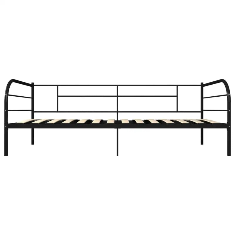 Multifunctionele metalen slaapbank voor dagelijks gebruik en gastenlogies - Zwart / 90 x 200 cm - Bedden & bedframes