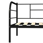 Multifunctionele metalen slaapbank voor dagelijks gebruik en gastenlogies - Zwart / 90 x 200 cm - Bedden & bedframes