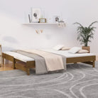 Multifunctionele slaapbank in massief grenenhout met diverse afmetingen - Honingbruin / 2x (90 x 200) cm - Bedden &