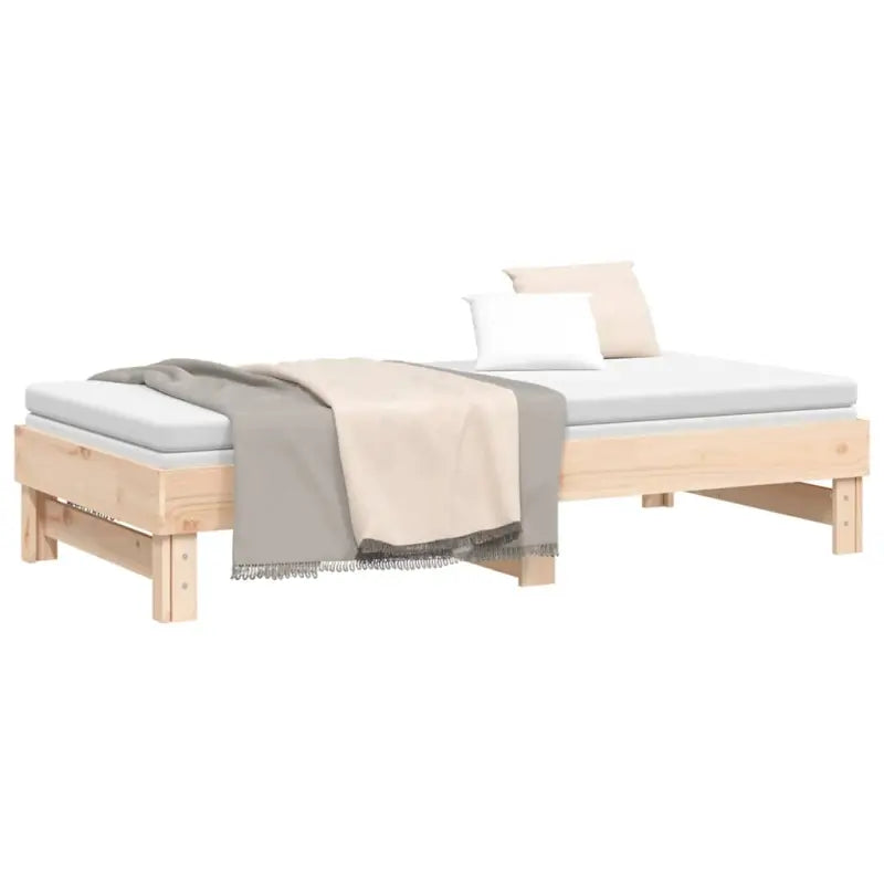 Multifunctionele slaapbank in massief grenenhout met diverse afmetingen - Bedden & bedframes
