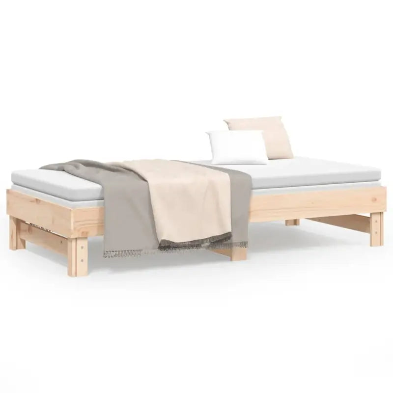 Multifunctionele slaapbank in massief grenenhout met diverse afmetingen - Bedden & bedframes