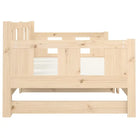 Multifunctionele slaapbank in massief Grenenhout met totale afmetingen - Bedden & bedframes
