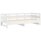 Multifunctionele slaapbank in massief Grenenhout met totale afmetingen - Bedden & bedframes