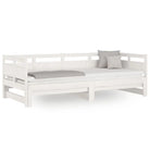 Multifunctionele slaapbank in massief Grenenhout met totale afmetingen - Bedden & bedframes