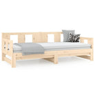 Multifunctionele slaapbank in massief Grenenhout met totale afmetingen - Bedden & bedframes