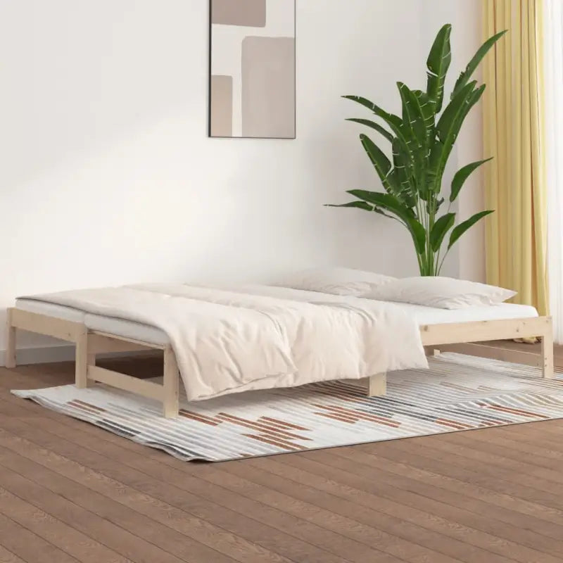 Multifunctionele slaapbank van massief grenenhout met diverse afmetingen - Naturel / 80 x 200 cm - Bedden & bedframes