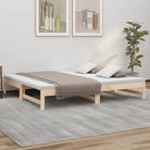 Multifunctionele slaapbank van massief grenenhout met ideale afmetingen - Naturel / 195.5 x 179 x 30 cm - Bedden &