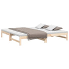 Multifunctionele slaapbank van massief grenenhout met ideale afmetingen - Bedden & bedframes