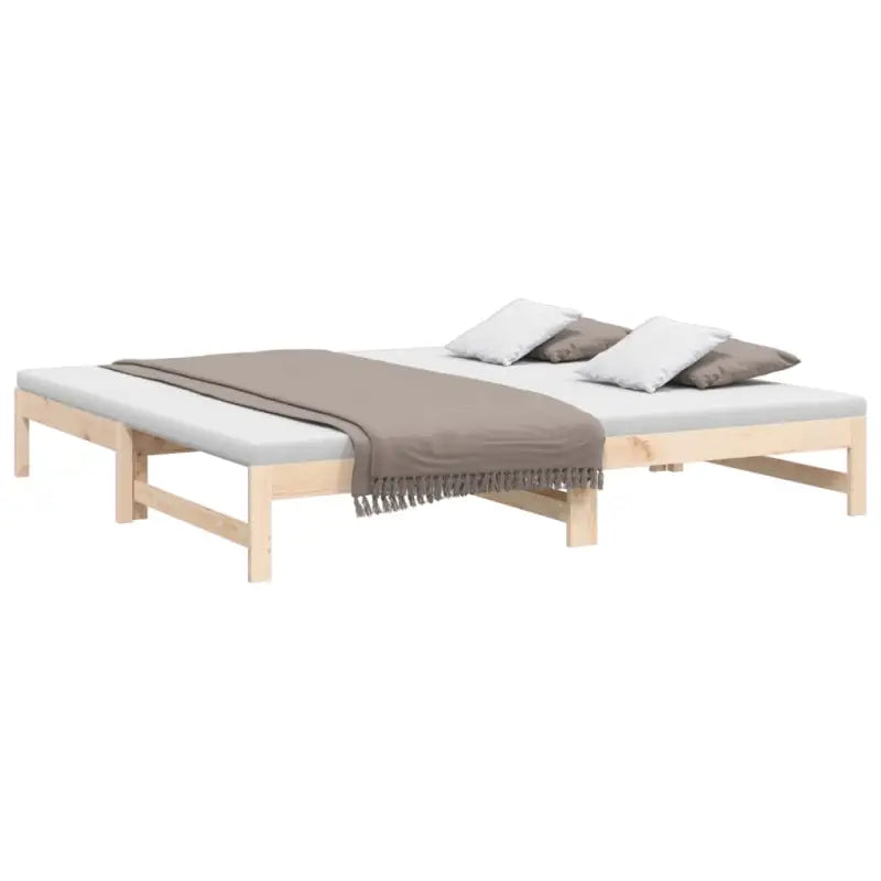 Multifunctionele slaapbank van massief grenenhout met ideale afmetingen - Bedden & bedframes