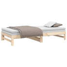 Multifunctionele slaapbank van massief grenenhout met ideale afmetingen - Bedden & bedframes