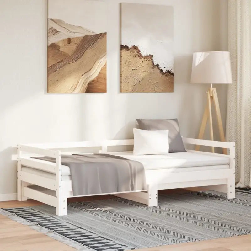 Multifunctionele slaapbank van massief grenenhout met optimale afmetingen - Bedden & bedframes