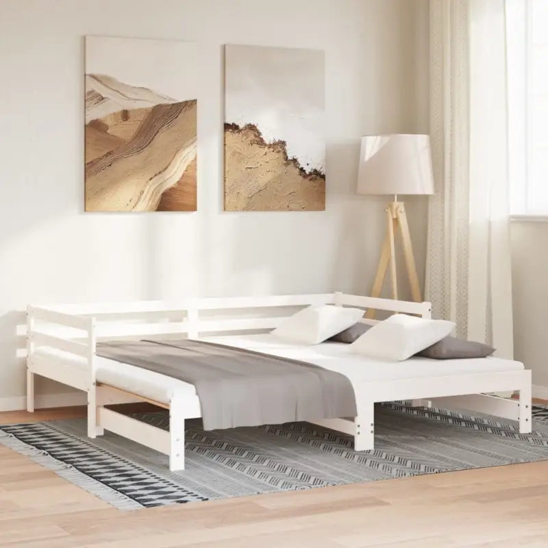 Multifunctionele slaapbank van massief grenenhout met optimale afmetingen - Bedden & bedframes