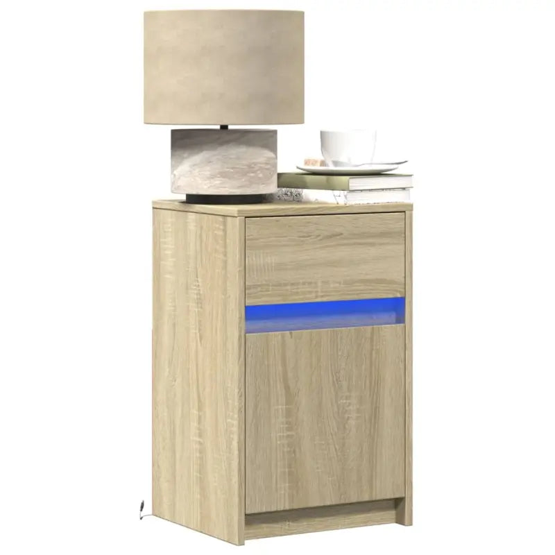 Nachtkastje gemakkelijk te combineren met bewerkt hout en tijdloze charme - Sonoma eiken / 1 - Nachtkastjes