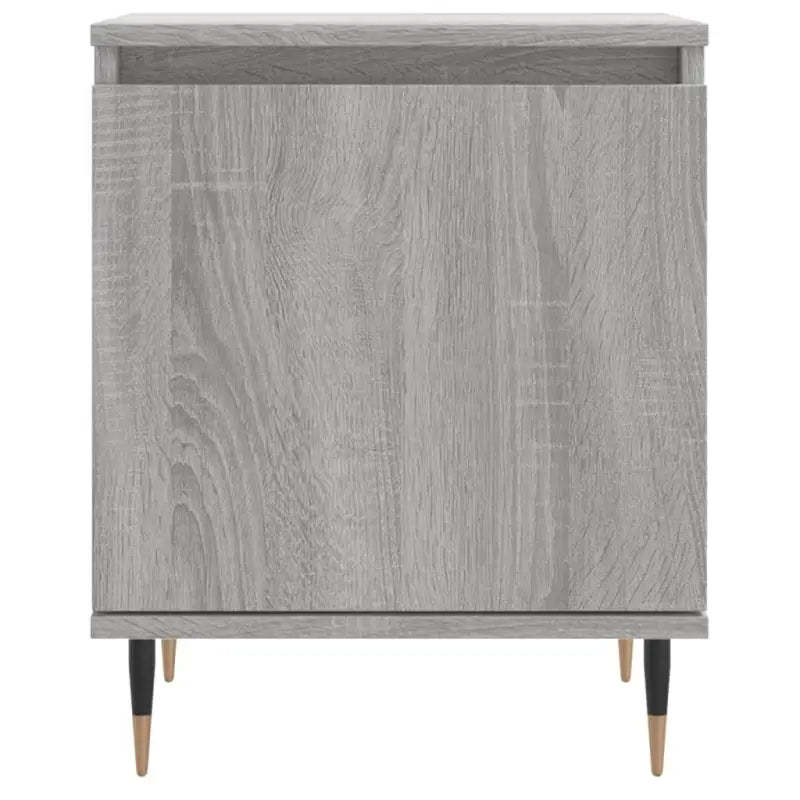 Nachtkastje in bewerkt hout met grijs Sonoma afwerking - Nachtkastjes