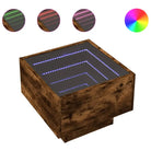 Nachtkastje met infinity LED en bewerkt hout voor een stijlvolle kamer - Nachtkastjes