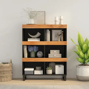 Nachtkastje met massief acaciahout en ijzeren poten voor een industriële uitstraling - Nachtkastjes