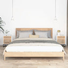 Nachtkastje met metalen poten en bewerkt hout in Scandinavisch design - Wit / 2 - Nachtkastjes
