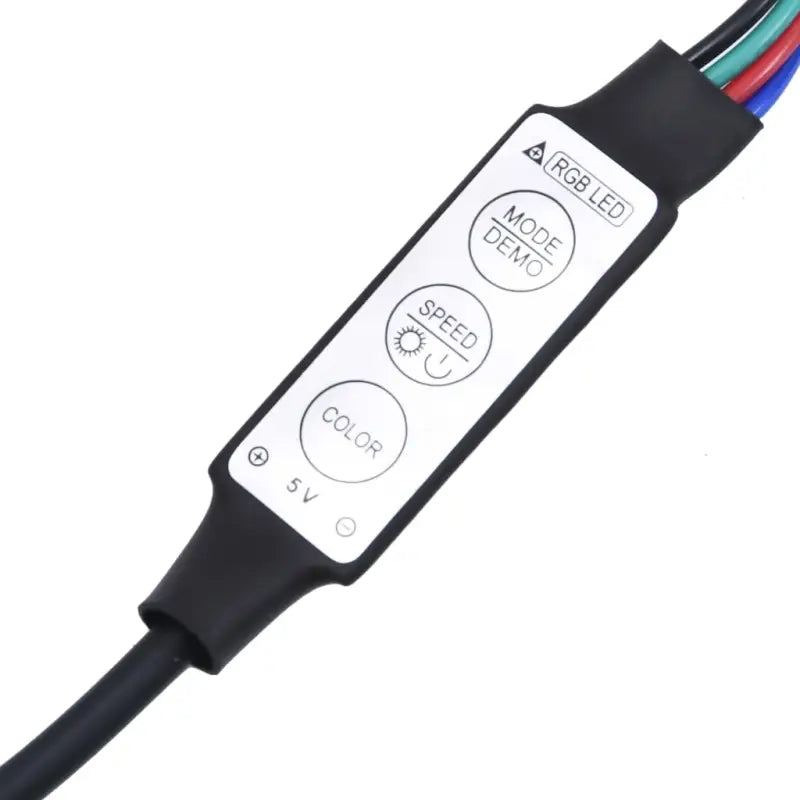 Nachtkastje met rgb led-verlichting in gerookt eiken hout - Nachtkastjes