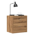 Nachtkastje van bewerkt hout inclusief levering voor een klassieke uitstraling - artisanaal eikenkleurig / 2