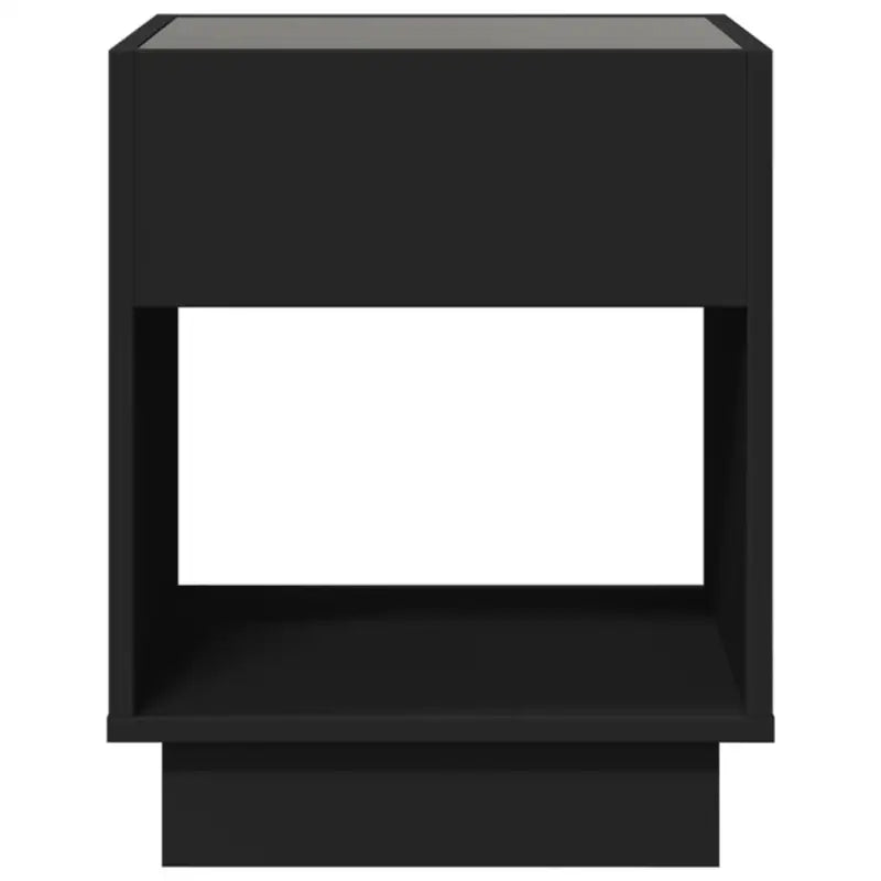 Nachtkastje van bewerkt hout met infinity LED-verlichting en duurzaam design - Nachtkastjes