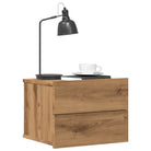 Nachtkastje van bewerkt hout met klassieke charme - artisanaal eikenkleurig / 2 - Nachtkastjes